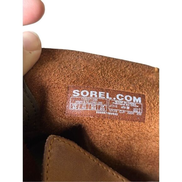 Sorel Addington Lace Up Bootie Womens Size 8.5 Elk Brown Leather Waterproof - Picture 4 of 11